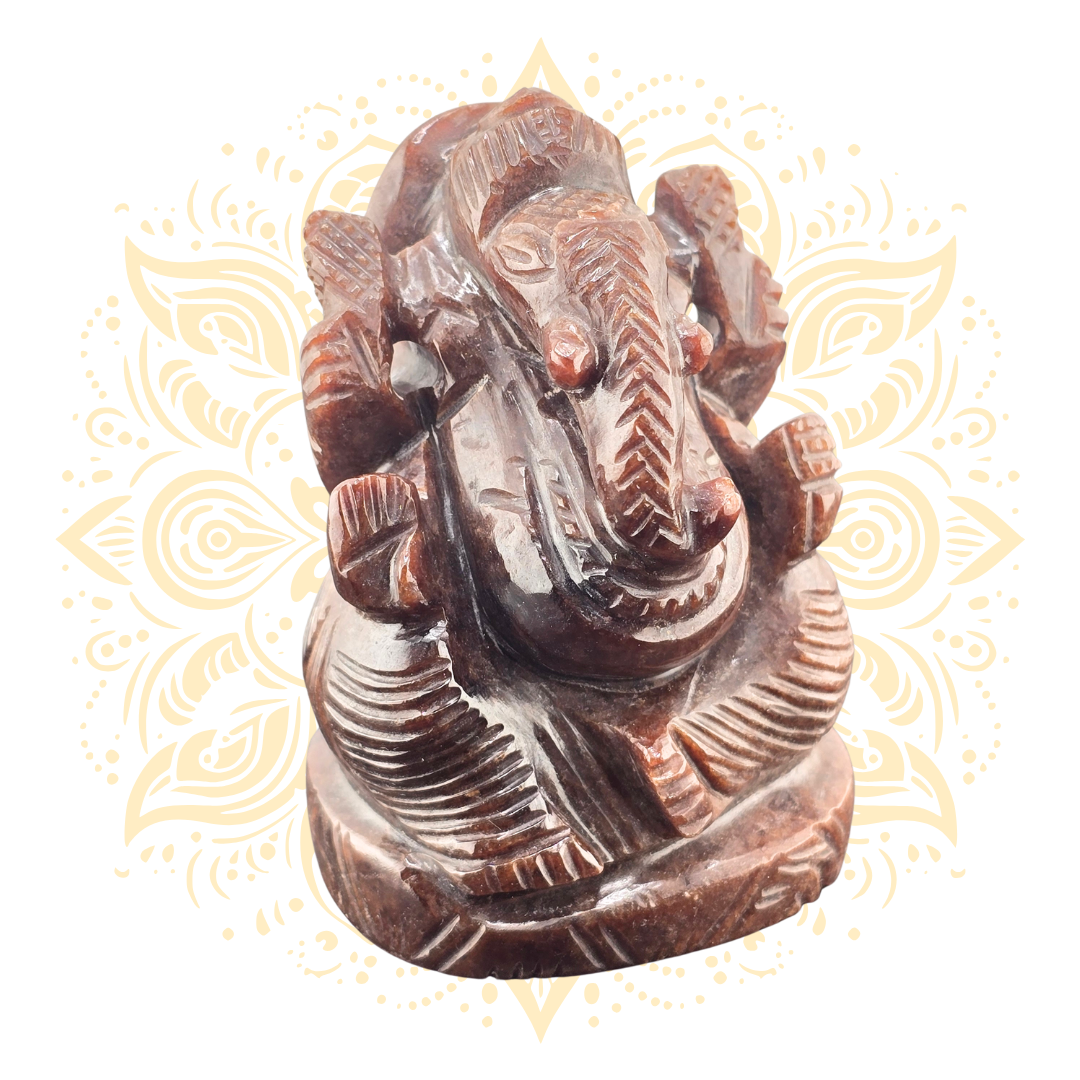 Gemstone Hessonite Ganesh Murti - Matchless Gifts3