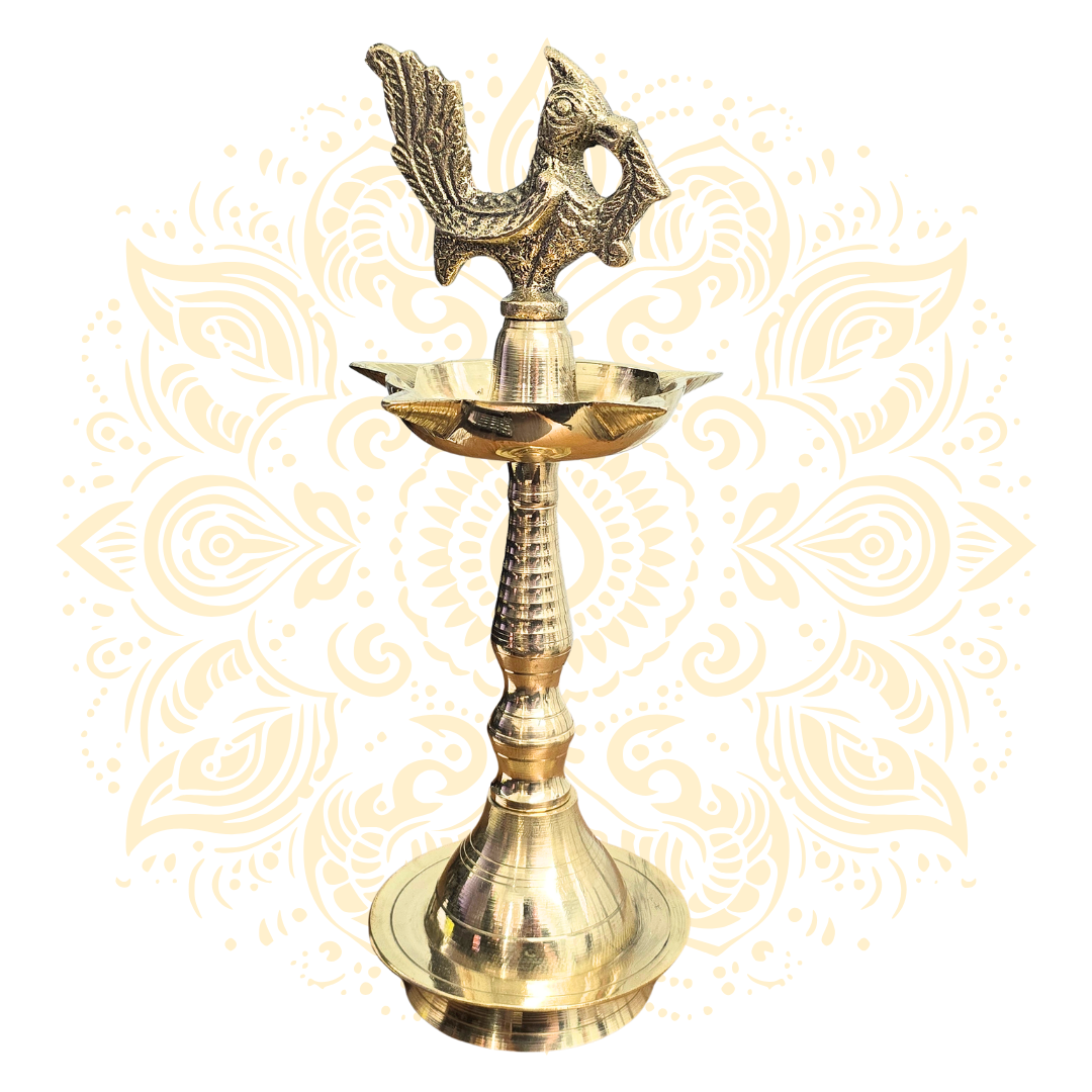Tall Brass Oil Lamp Diya