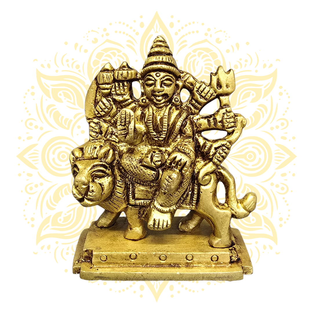 Brass Goddess Durga Murti 2.5"