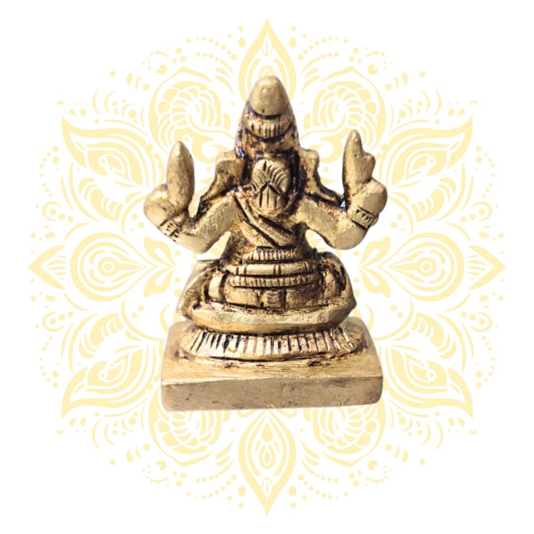 Ganesh 2" Brass Murti with Om Design