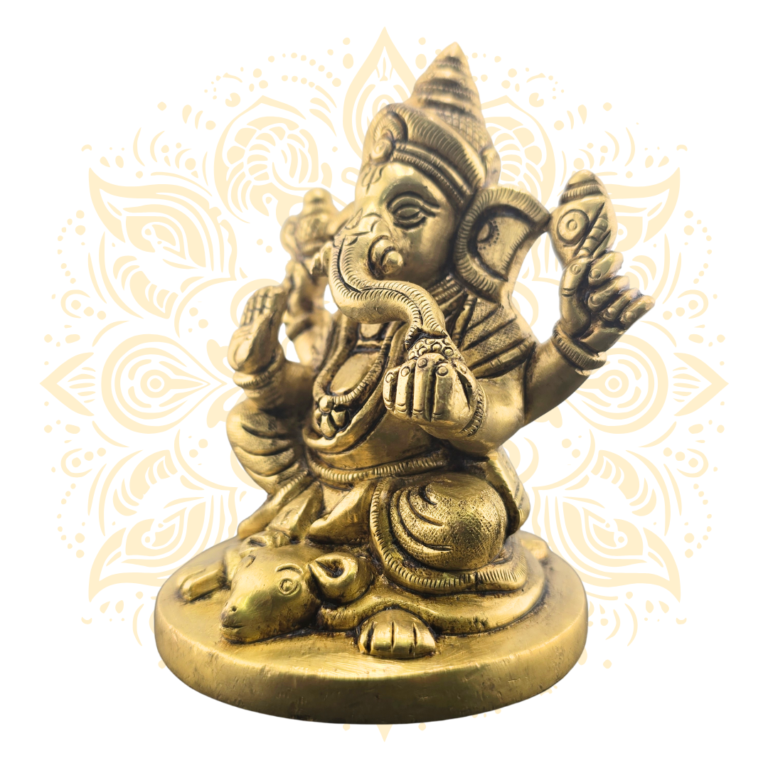 Brass Ganesh Statue 4”