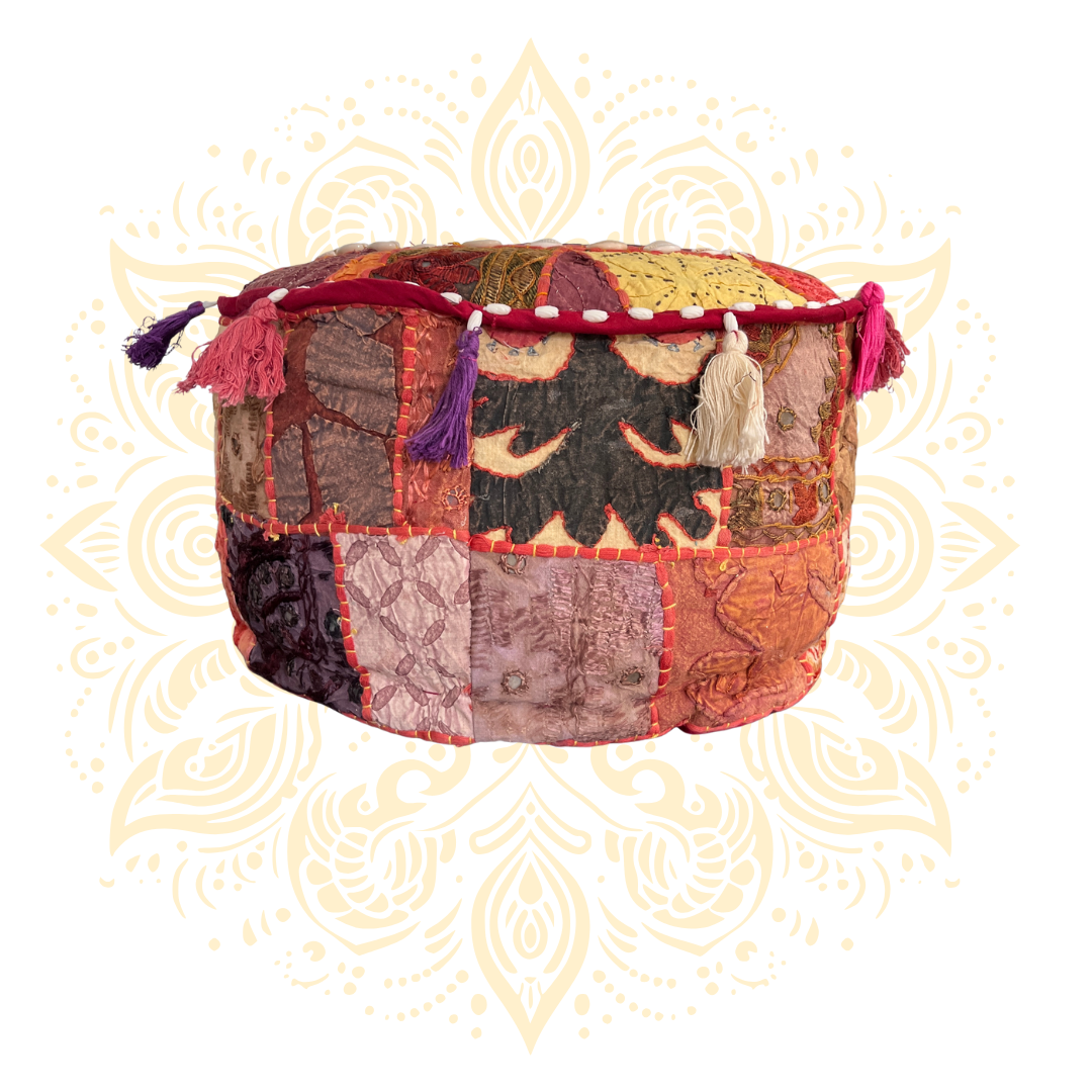 Meditiation Cushion w/ Cowrie Shell Accents