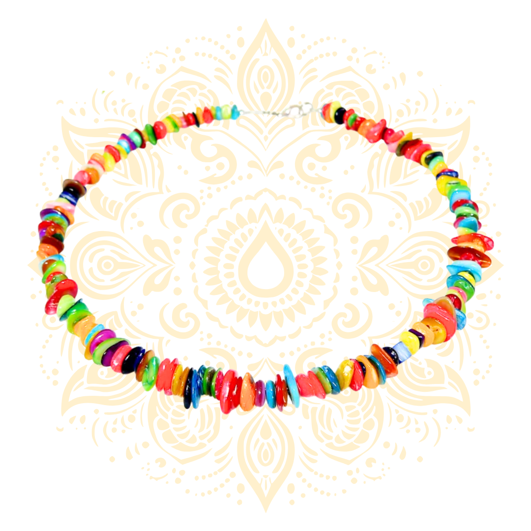 Colorful Shell Chip Necklace and Earring Set