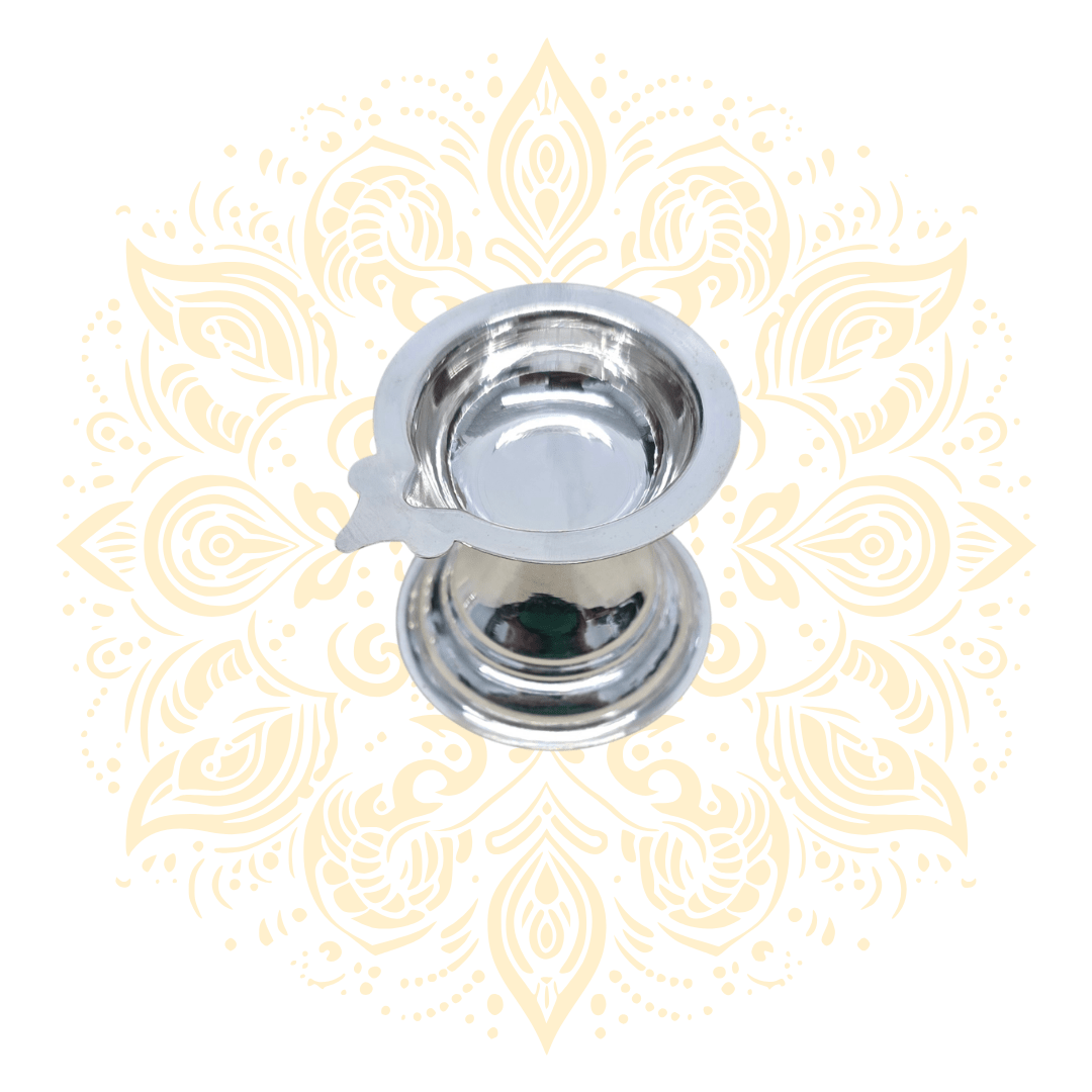 Silver Diya Oil Lamp - Matchless Gifts