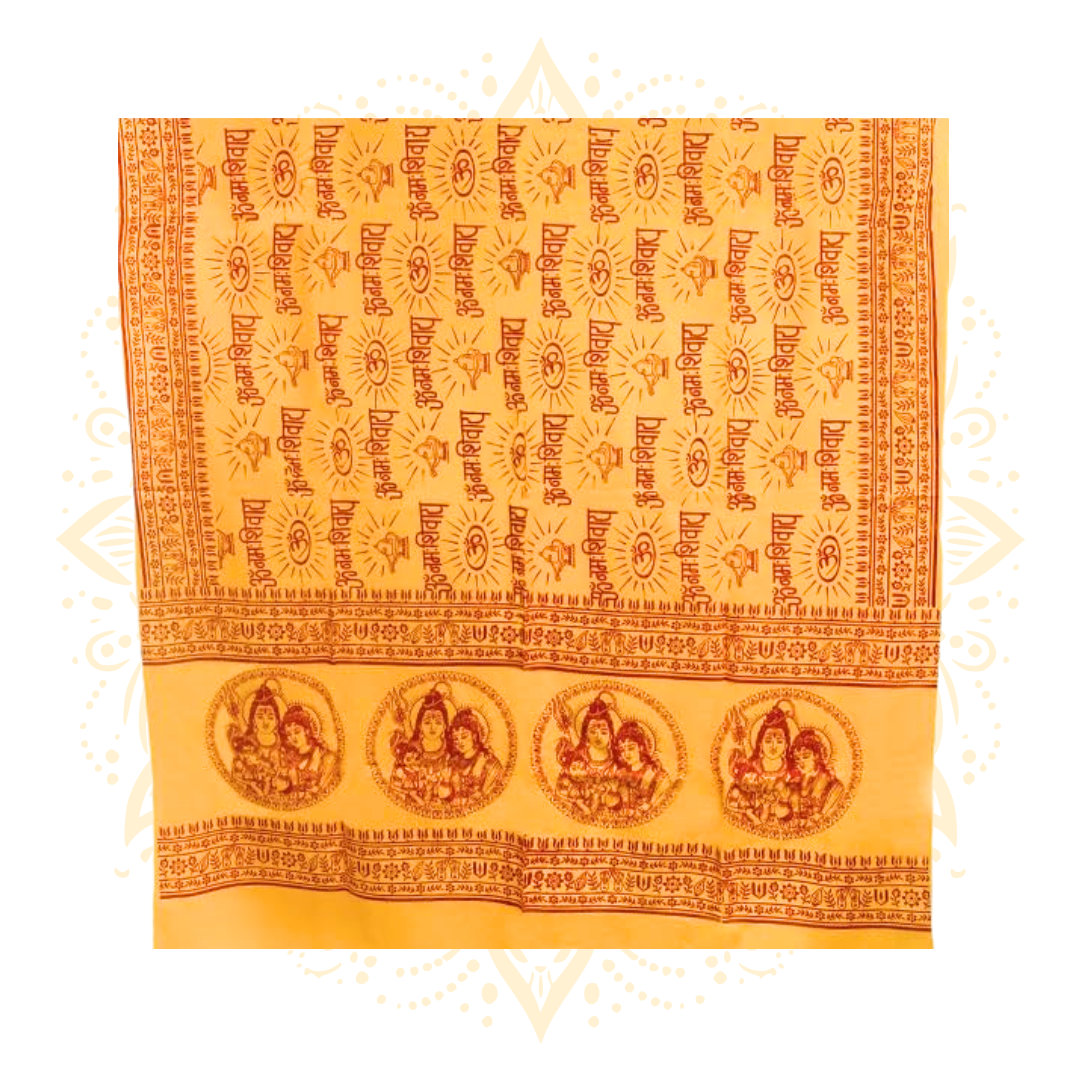 Pitambari Om Namah Shivay Printed Cotton Chadar 2m x 1m