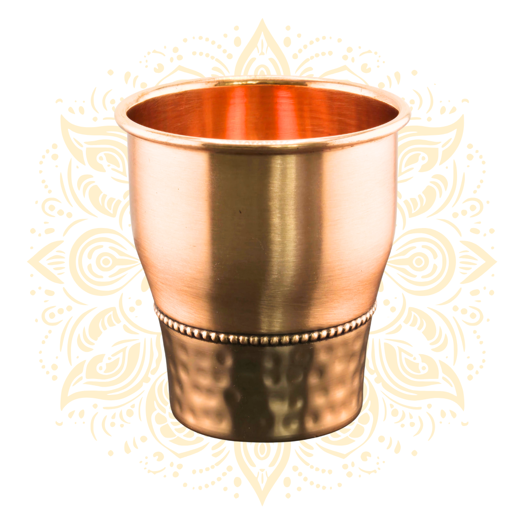 Handcrafted Copper Drinking Cup 3.5” - Matchless Gifts