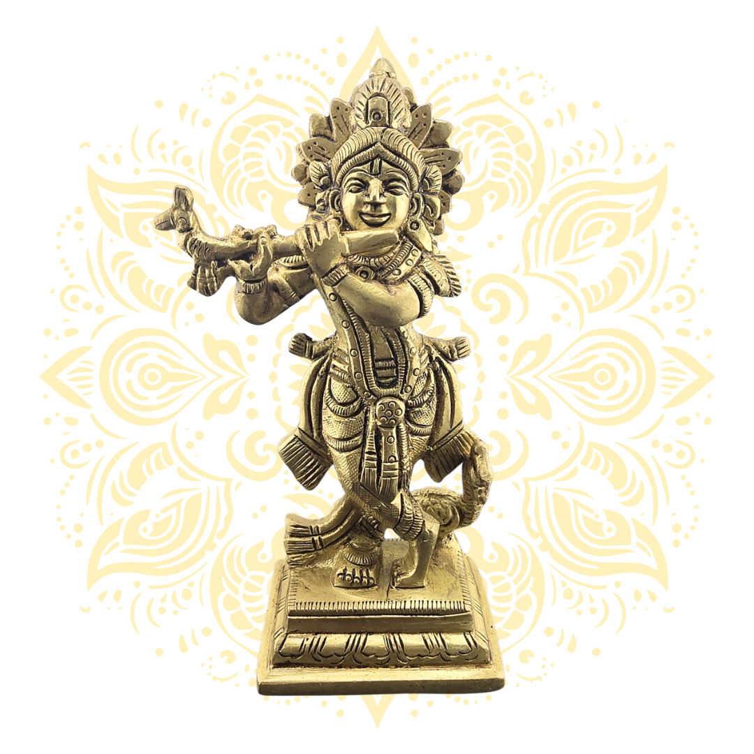 Krishna with Flute  Murti 6"