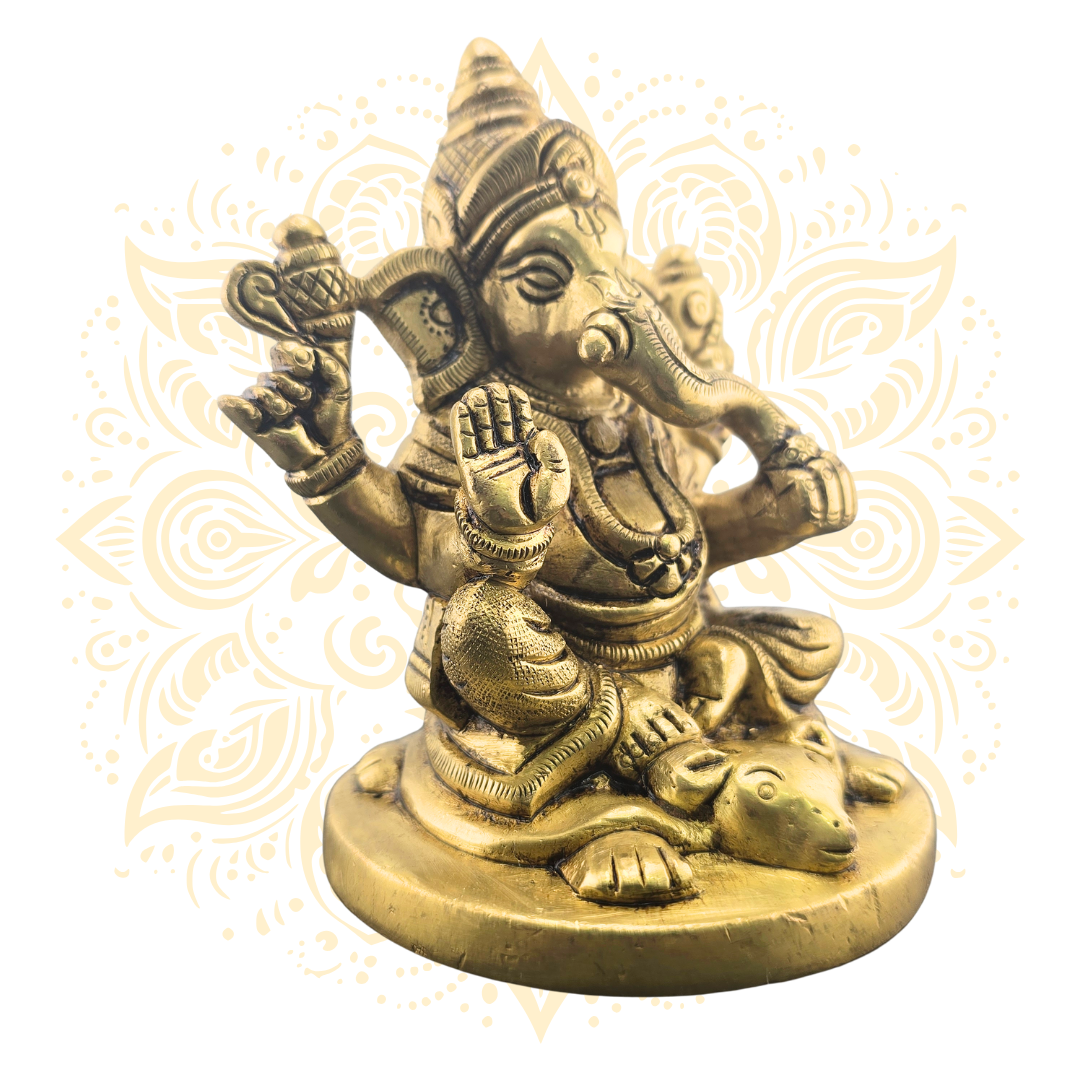 Brass Ganesh Statue 4”