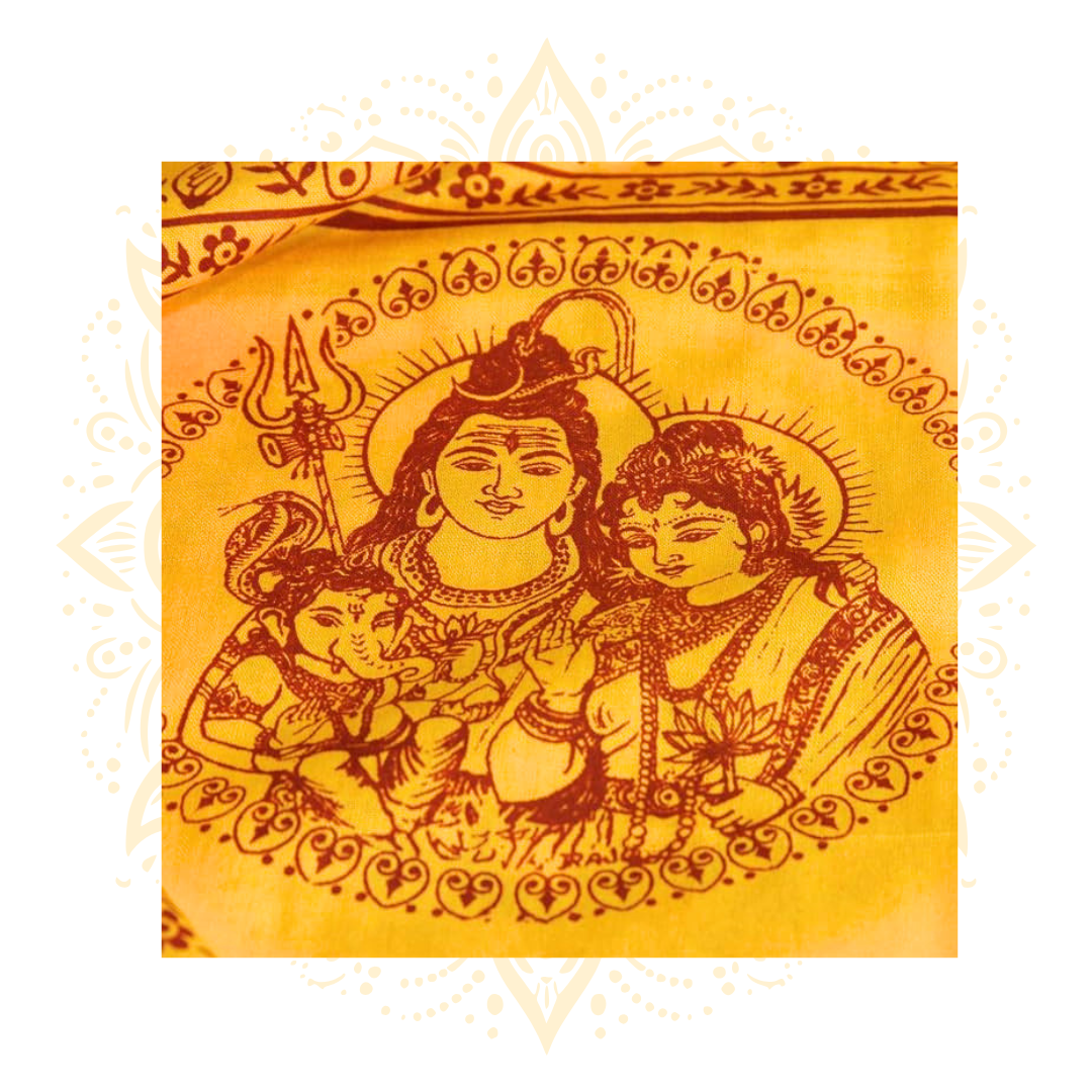 Pitambari Om Namah Shivay Printed Cotton Chadar 2m x 1m