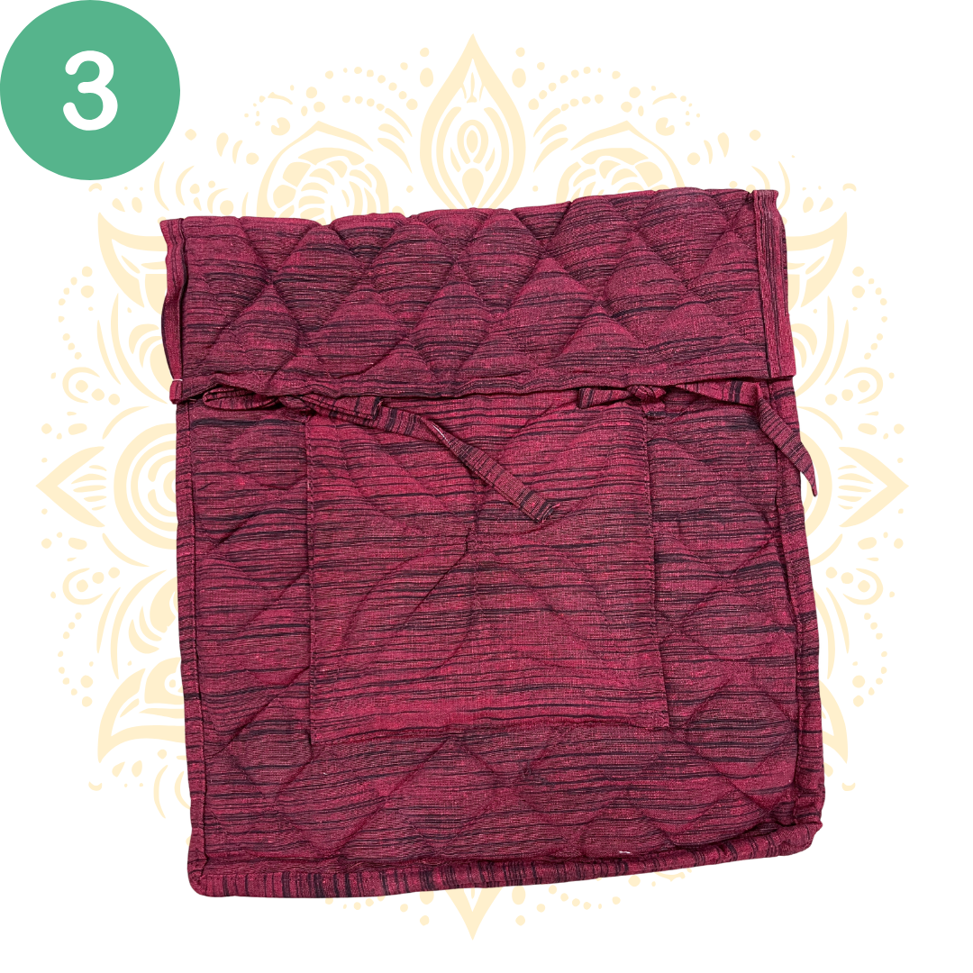 GK Khadi Shoulder Bag w/ Zipper Pocket | Handmade Cotton Crossbody Bag