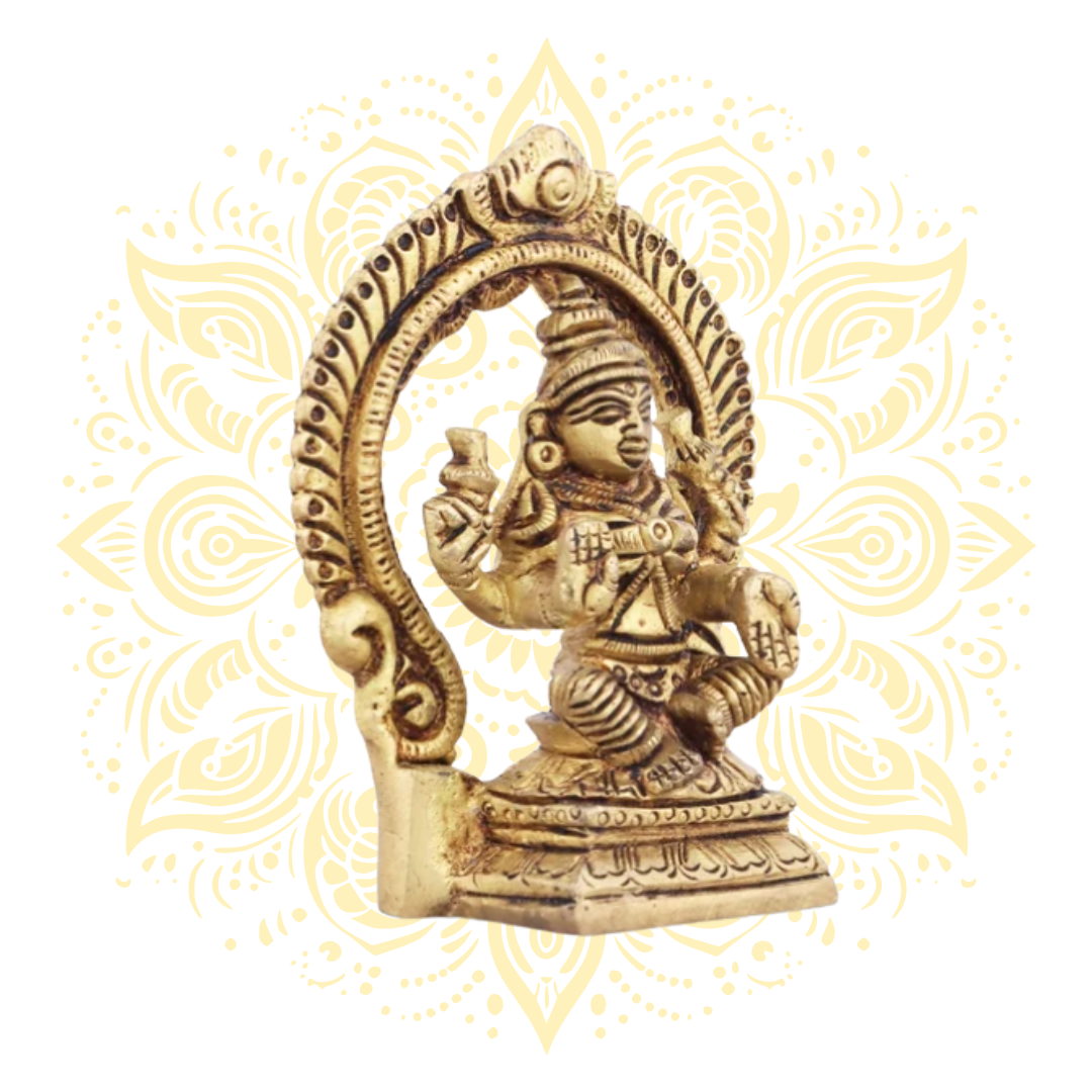 Brass Laxmi Murti 3.5"