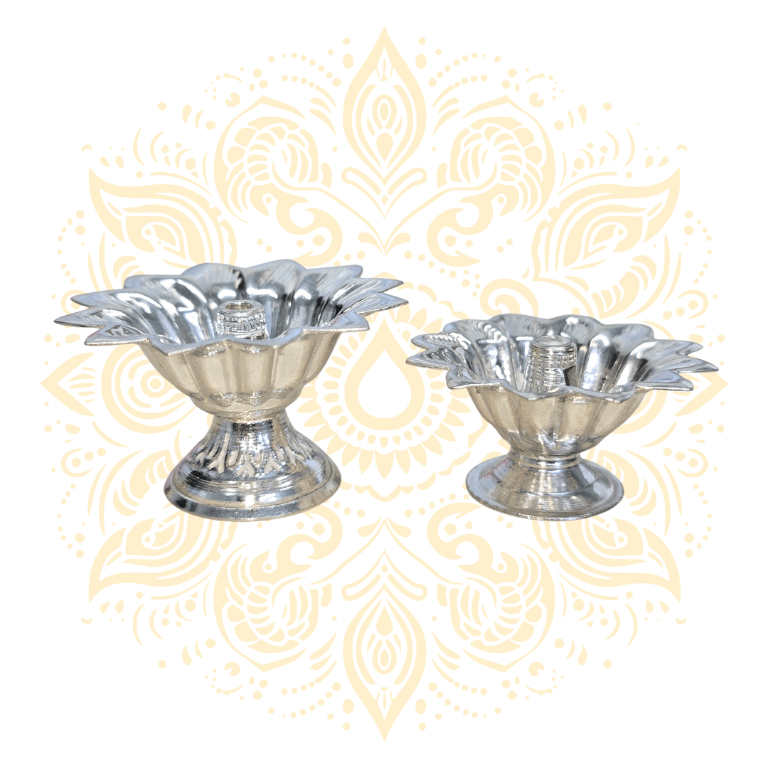 925 Sterling Silver Oil Lamp (Diya) - Matchless Gifts