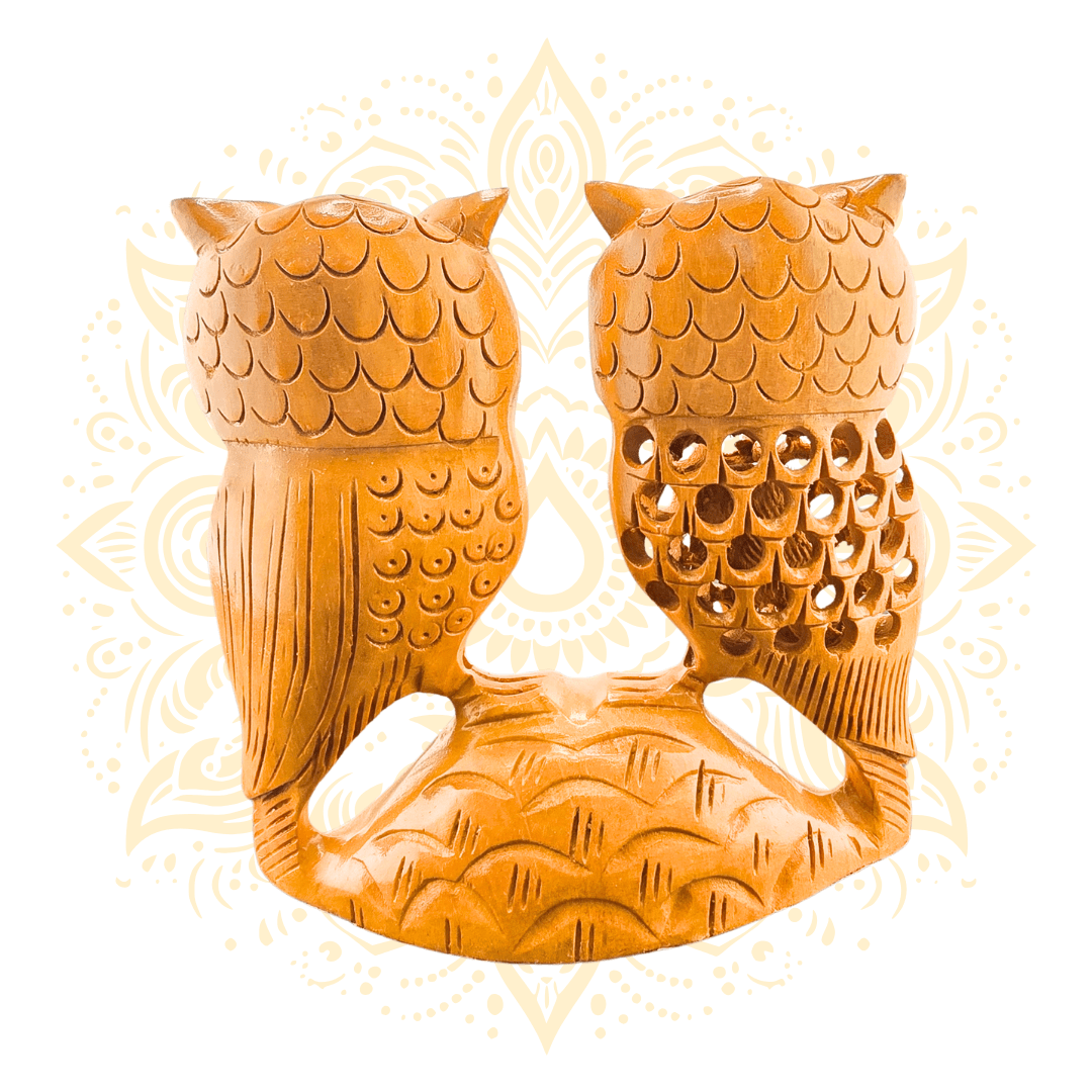 Wooden Owl Hand Carved - Matchless Gifts
