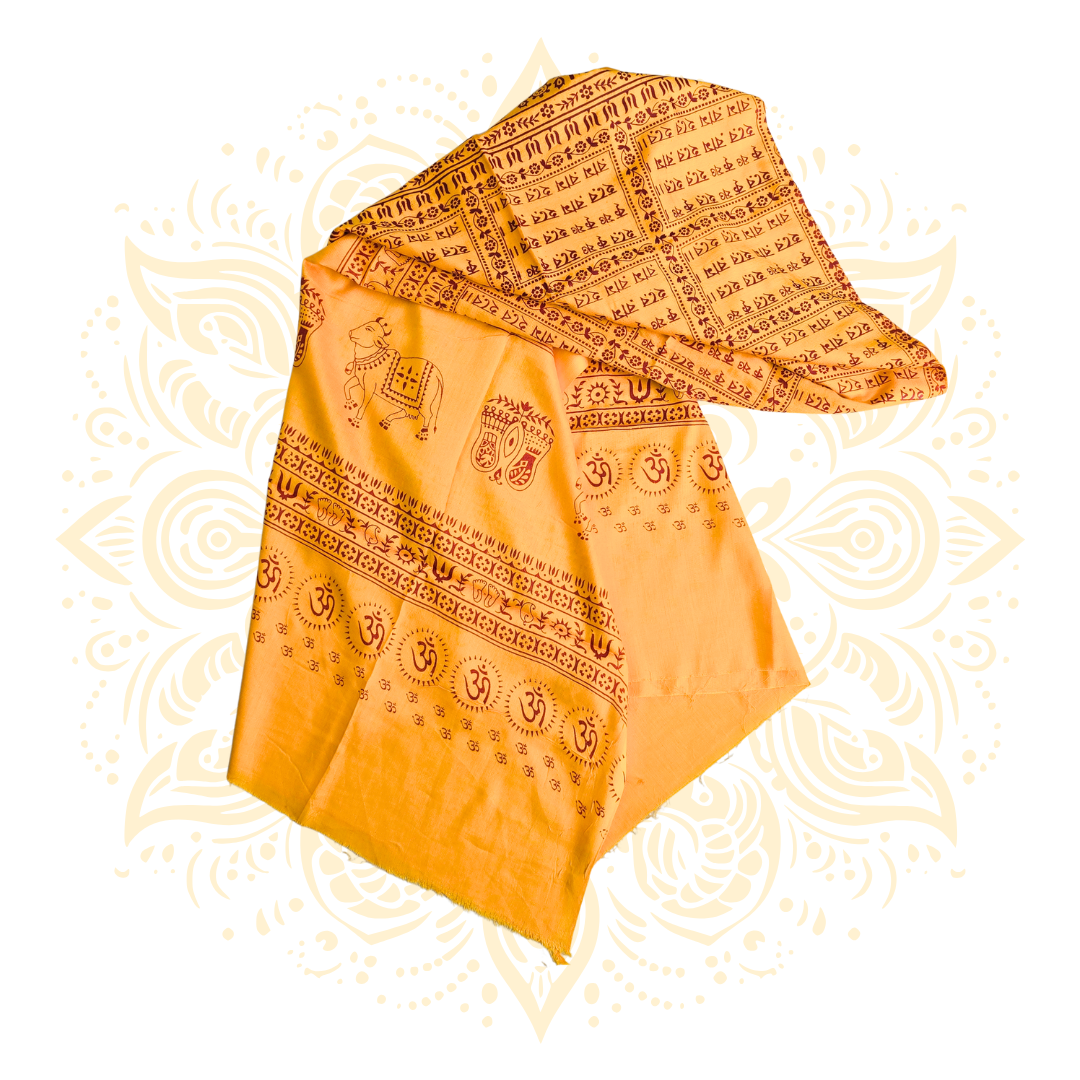 Printed Hare Krishna Cotton Chadar