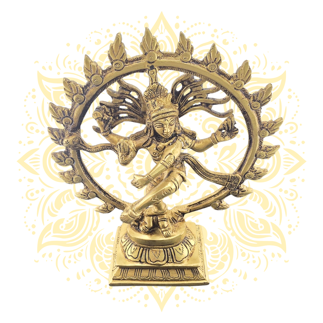 Brass Shiva Nataraja Murti 8"