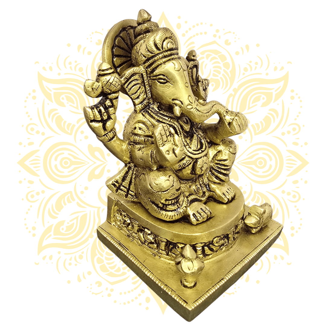 Brass Ganesh 4" - Matchless Gifts