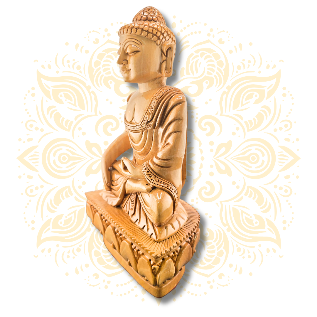 Wooden Buddha Fine 8" - Matchless Gifts