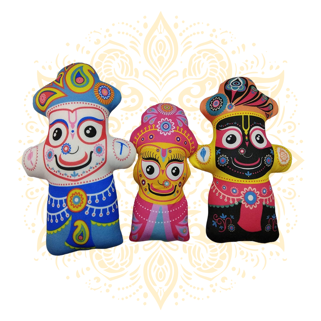Deity Cloth Dolls 11” – Krishna, Radha, Balaram, Rama Set &amp; Jagannath Baladeva Subhadra Plush