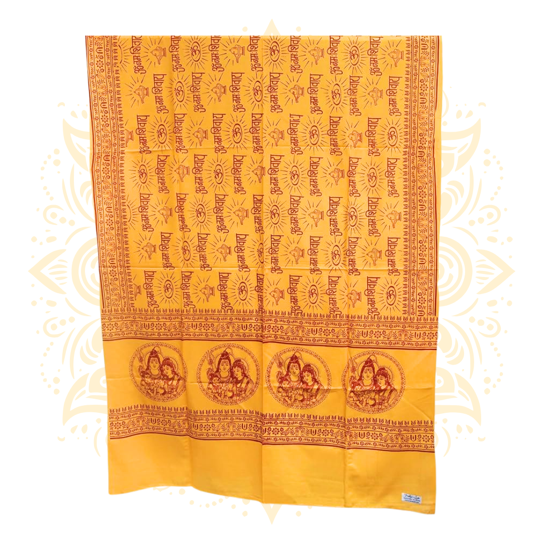 Pitambari Om Namah Shivay Printed Cotton Chadar 2m x 1m
