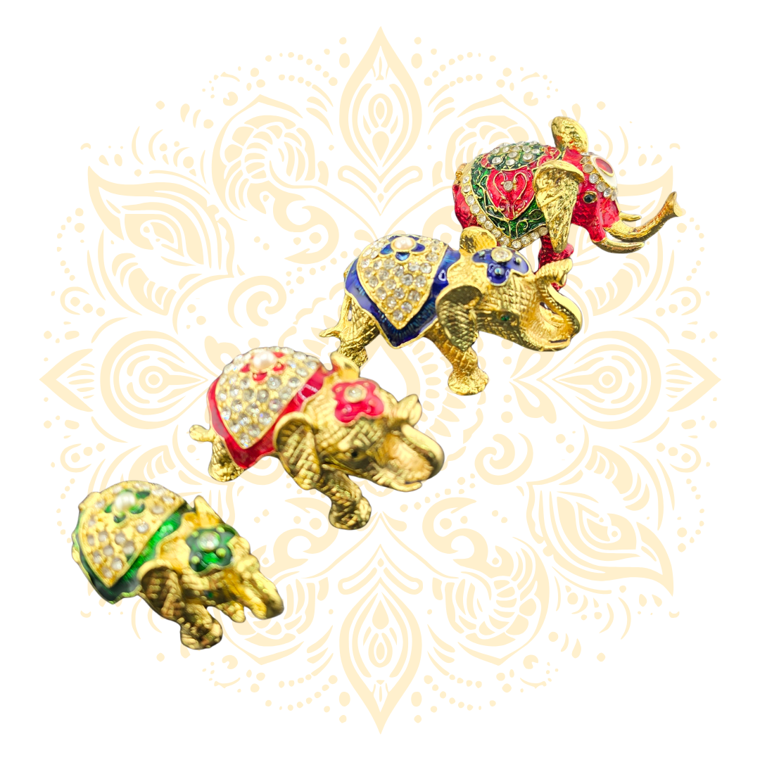 Jeweled Elephant Trinket Box - Matchless Gifts