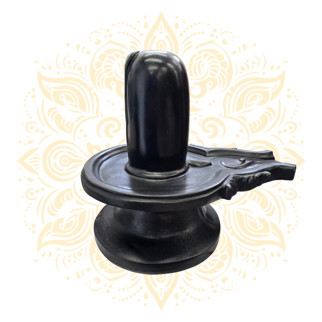 Large Black Stone Shiva Lingam w/ Yoni Base - Matchless Gifts4