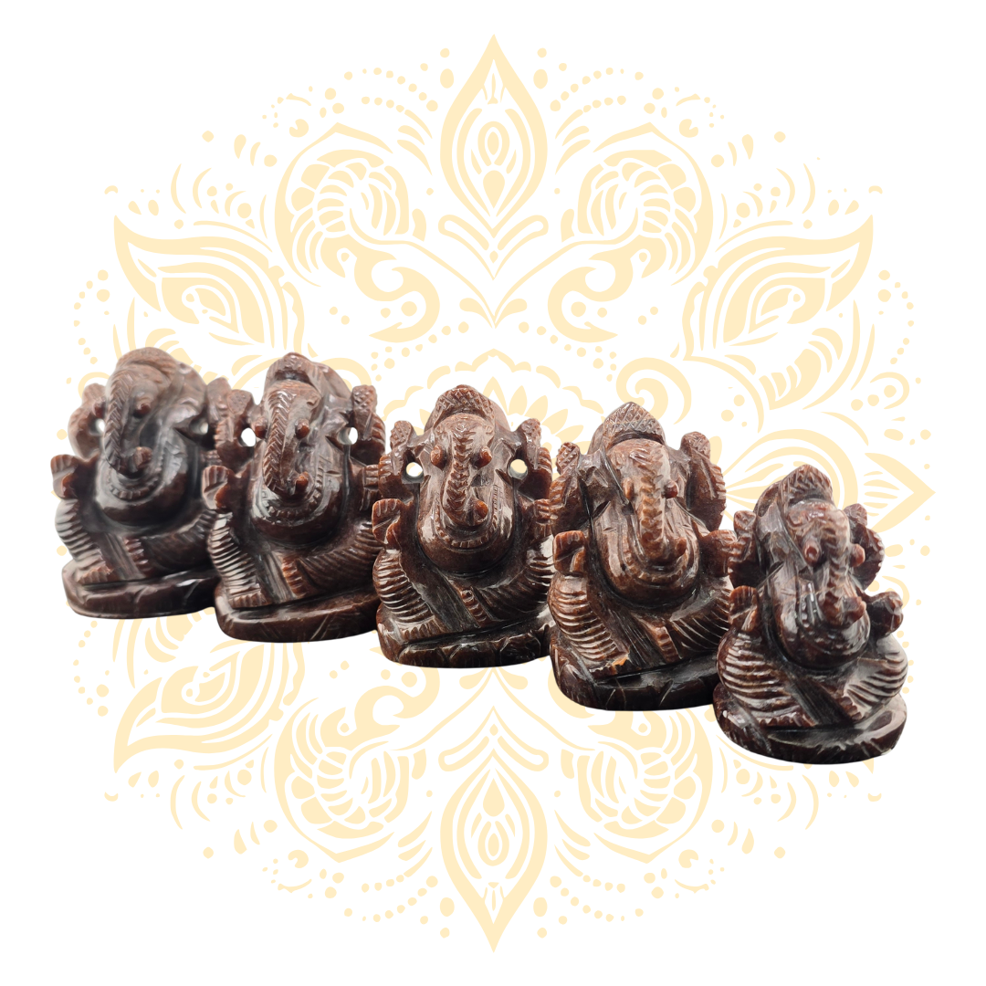 Gemstone Hessonite Ganesh Murti - Matchless Gifts5