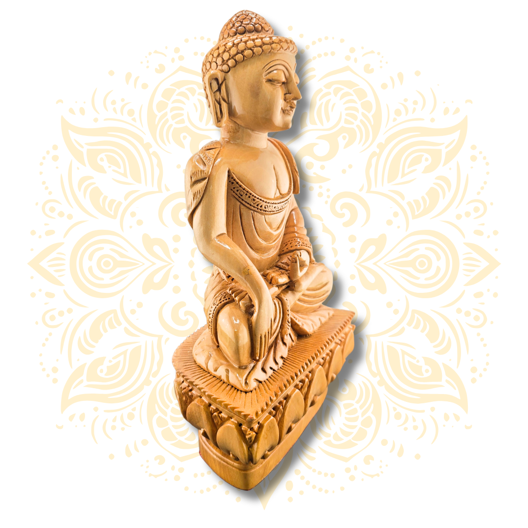 Wooden Buddha Fine 8" - Matchless Gifts