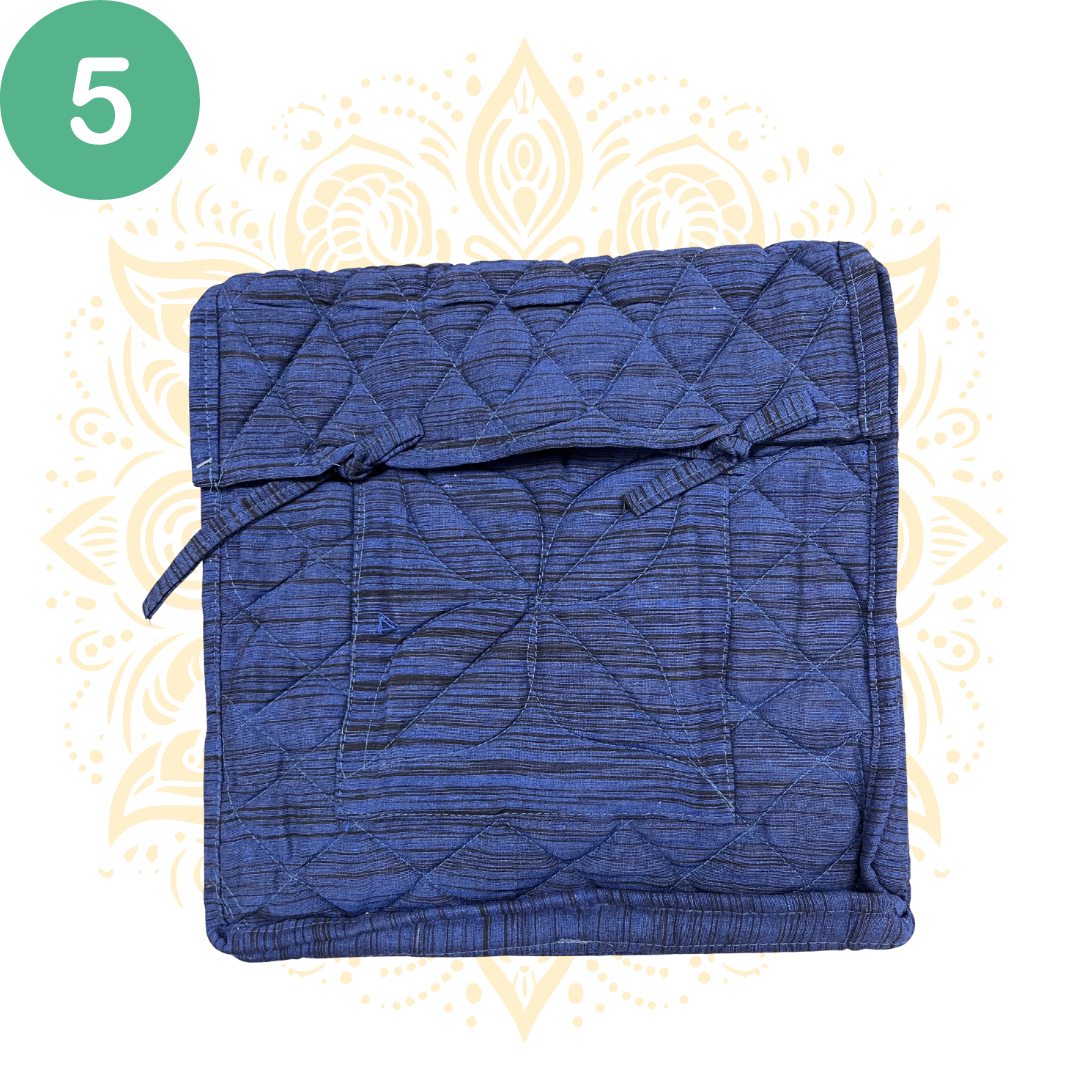GK Khadi Shoulder Bag w/ Zipper Pocket | Handmade Cotton Crossbody Bag