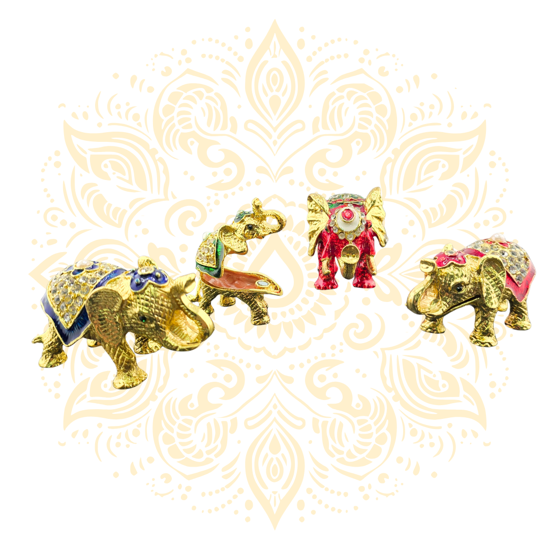 Jeweled Elephant Trinket Box - Matchless Gifts