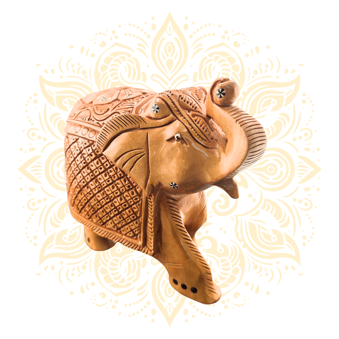 Wooden Chokdi Elephant - Matchless Gifts