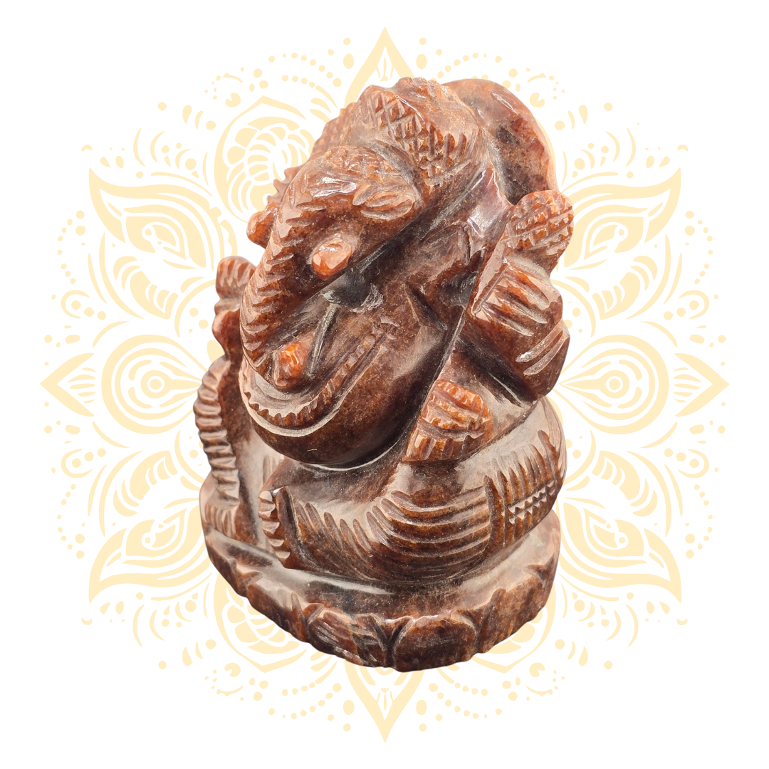 Gemstone Hessonite Ganesh Murti - Matchless Gifts8
