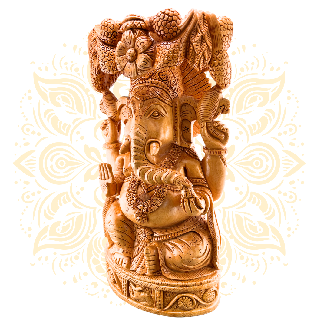 Hand Carved Wooden Ganesh Tree - Matchless Gifts