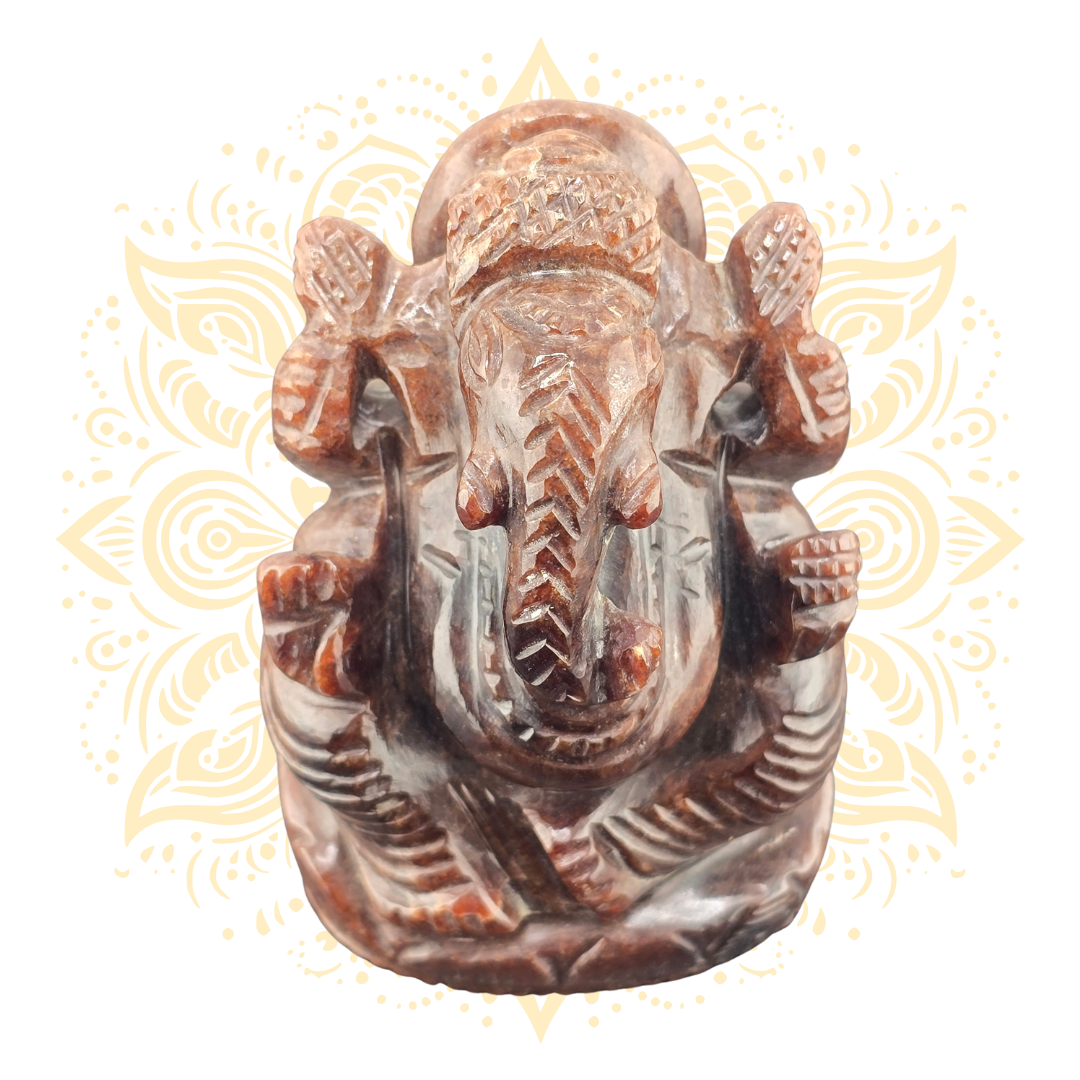 Gemstone Hessonite Ganesh Murti - Matchless Gifts2