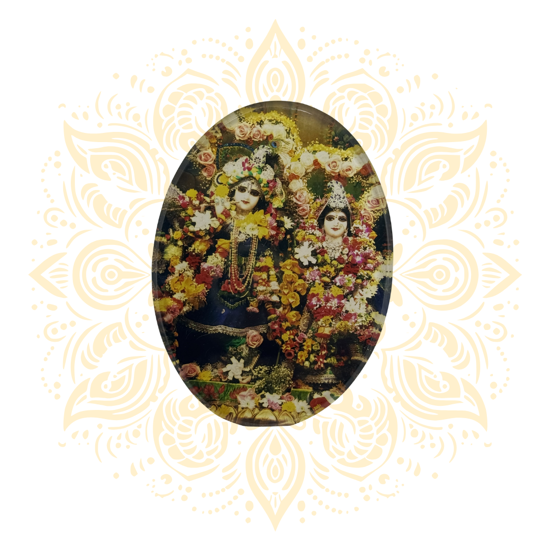 Acrylic Radha Krishna Oval 3.5" x 5" - Matchless Gifts7