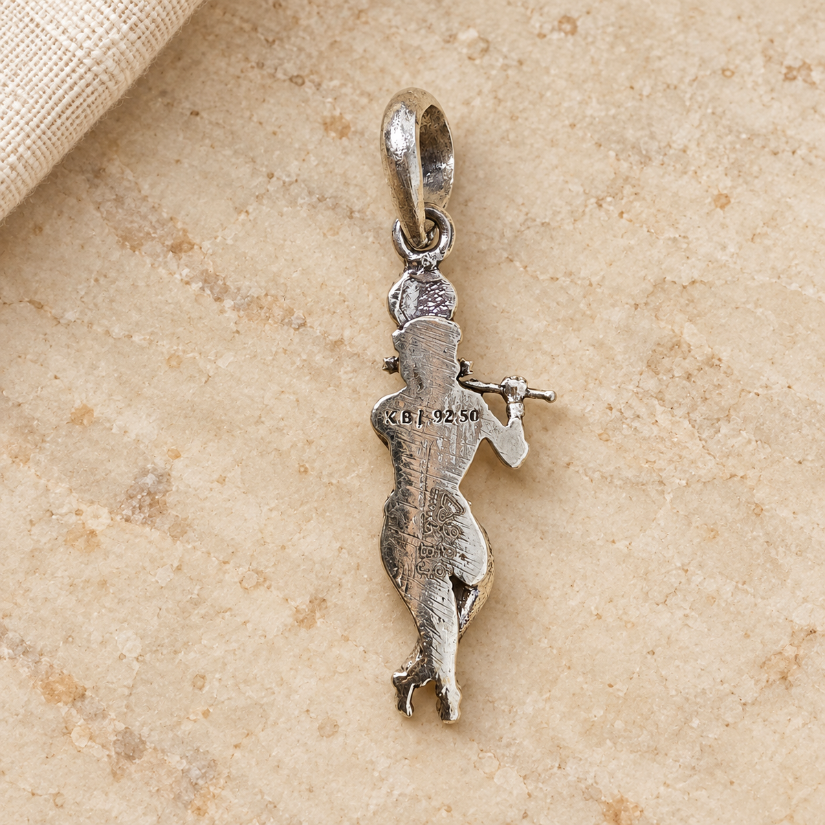 925 Sterling Silver Krishna Flute Pendant