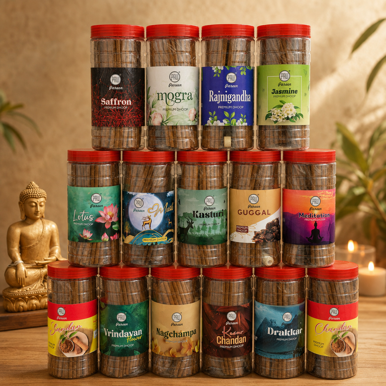Premium Agarbatti Dhoop Sticks 400 g | Assorted Scents