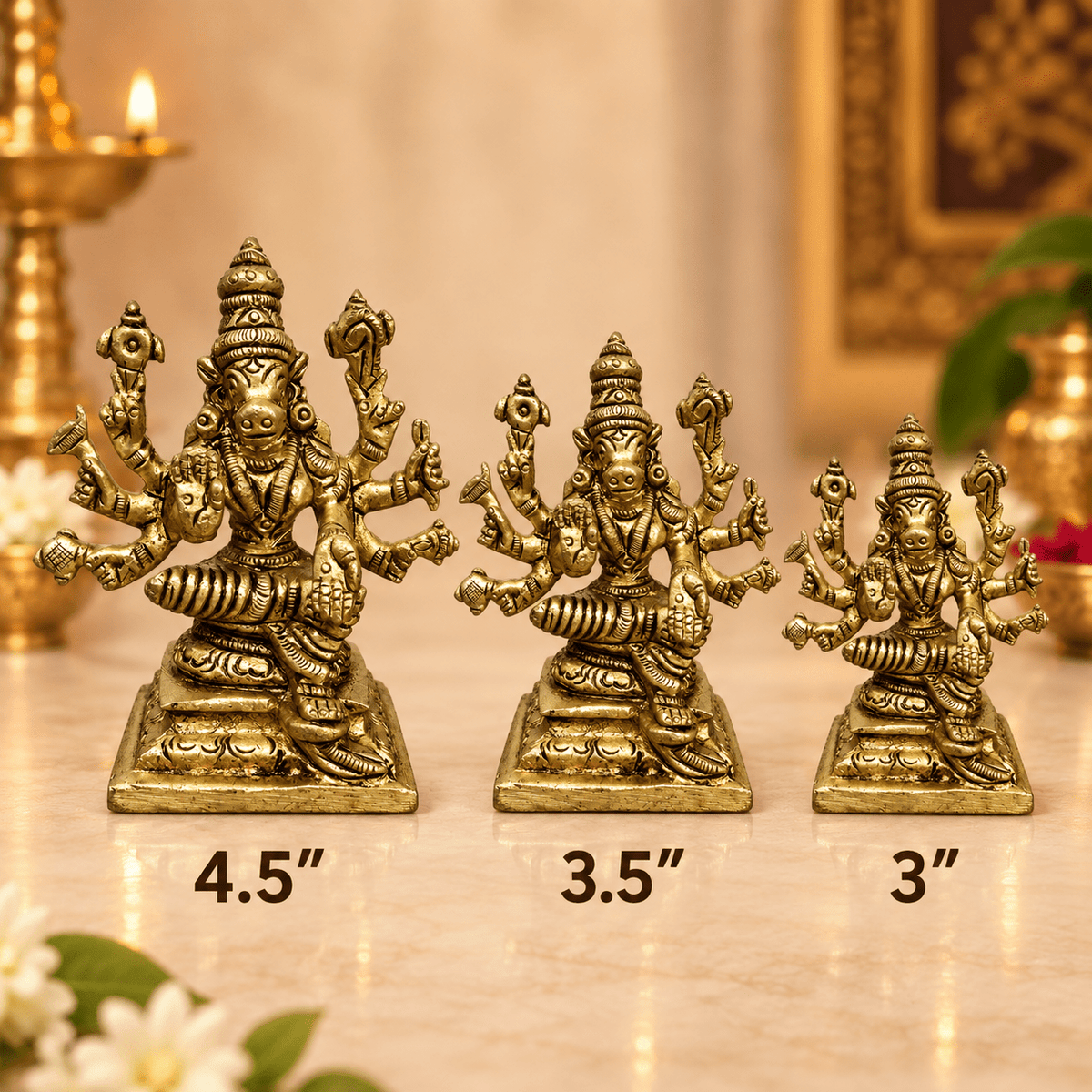 Brass Varahi Murti – Choose Your Size - Matchless Gifts