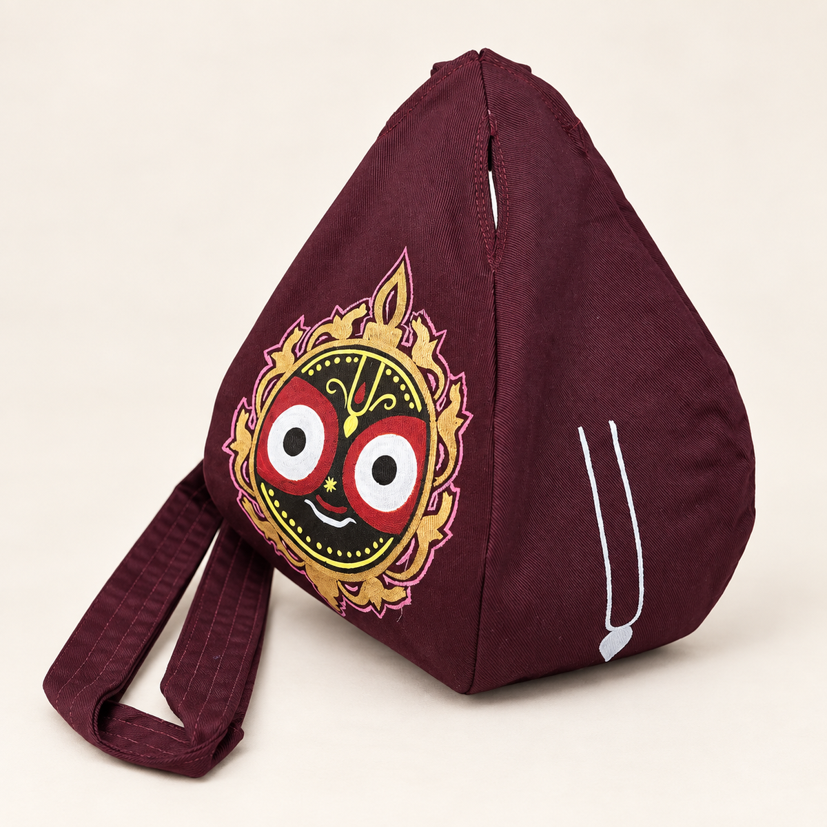 Japa Mala Bag with Lord Jagannath Face – Hand Painted