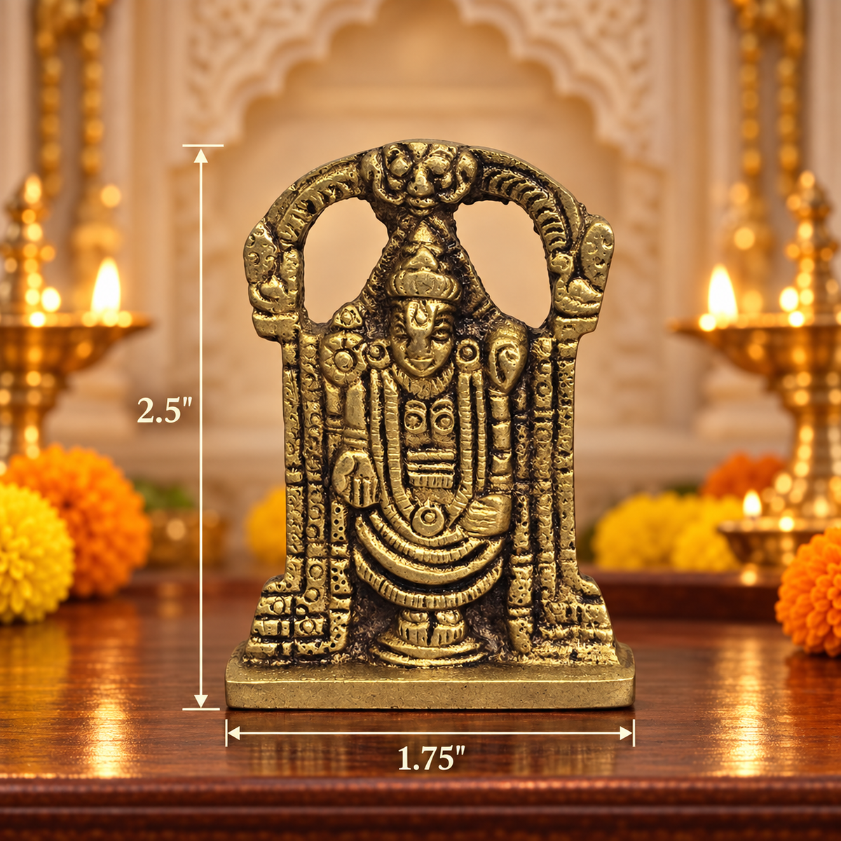 Brass  Lord Venkateswara Balaji 2.5"