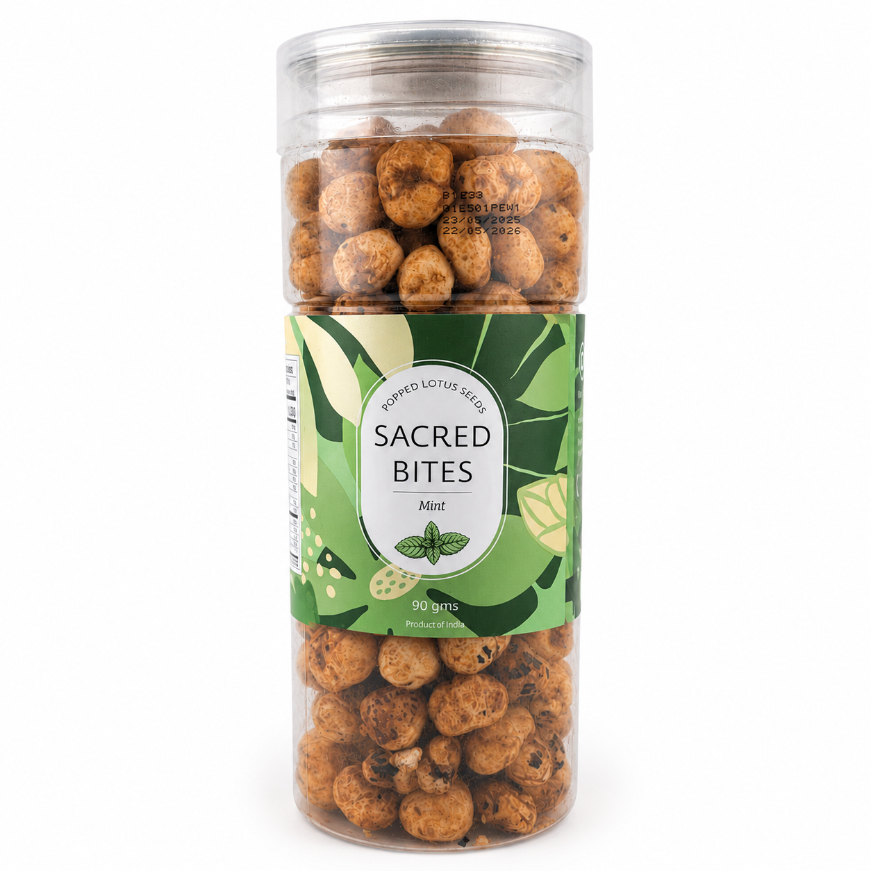 Sacred Bites Roasted Makhana Lotus Seeds 90 g | Crunchy Indian Fox Nut Snack in 3 Flavors