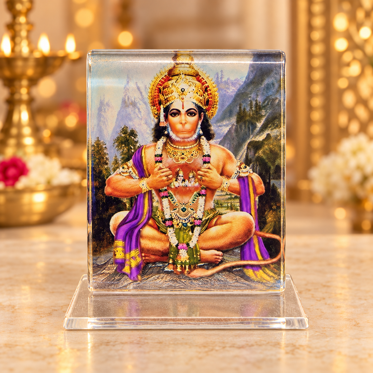Acrylic Hanuman Photo Stand – Choose Your Size