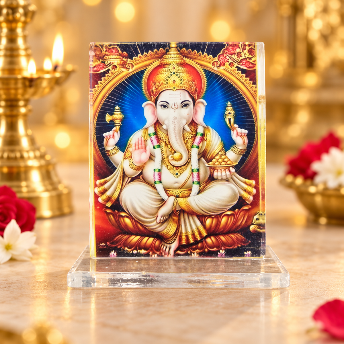 Acrylic Ganesha Photo Stand – Choose Your Size - Matchless Gifts