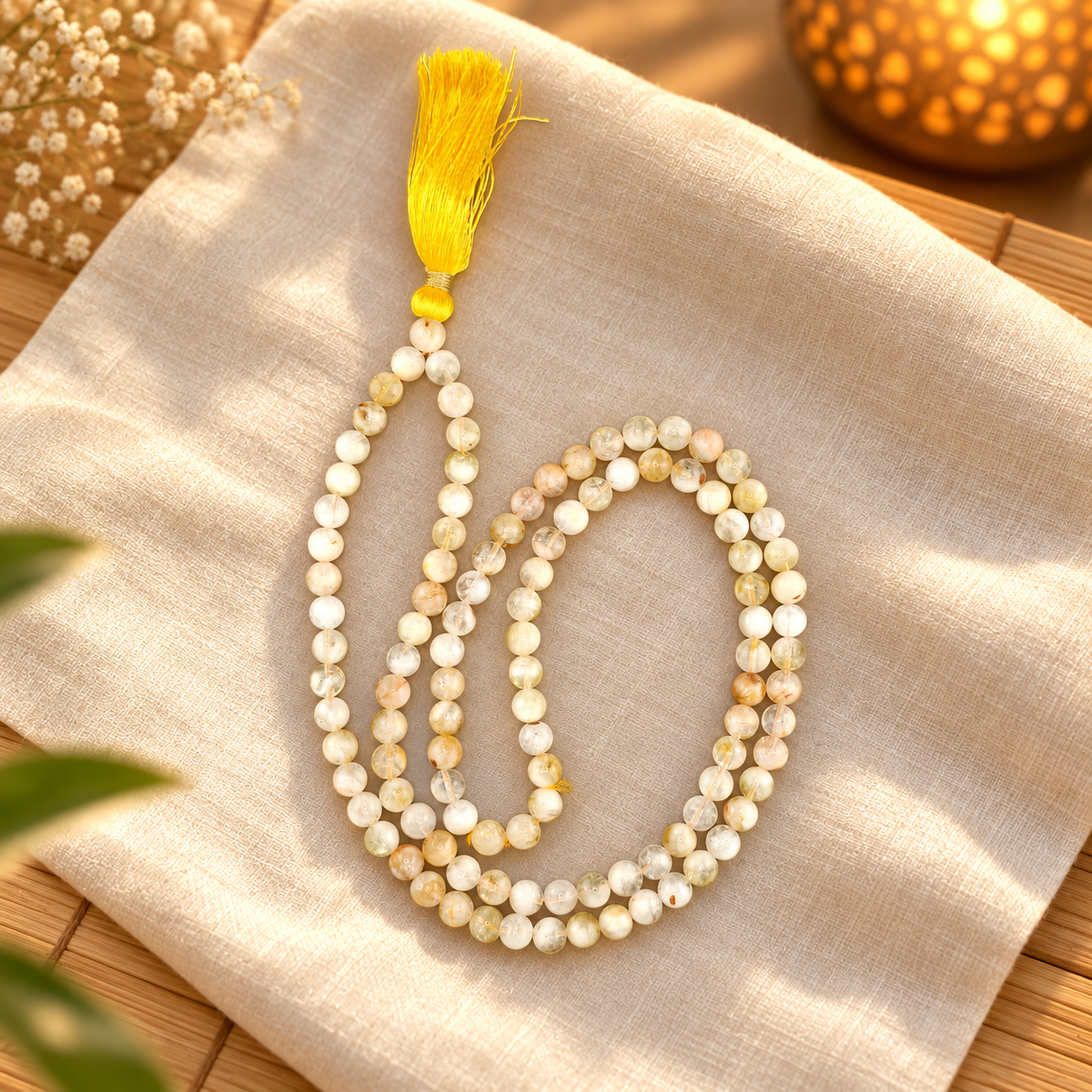 Natural Stone Japa Mala w/ 108 Beads 16"