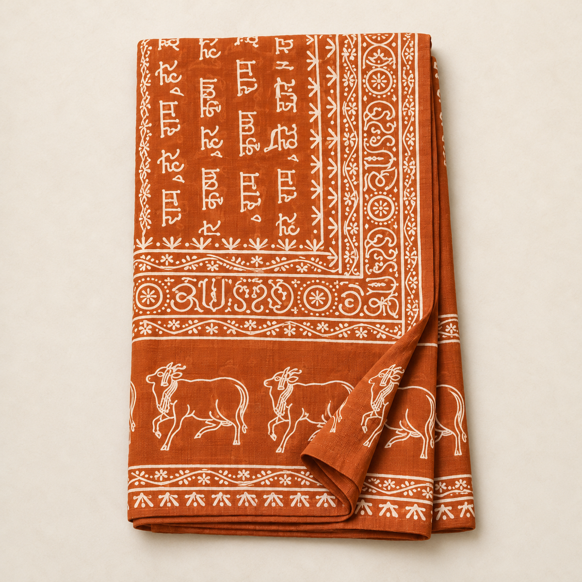 Harinam Cow Print Cotton Chadar | Assorted Colors