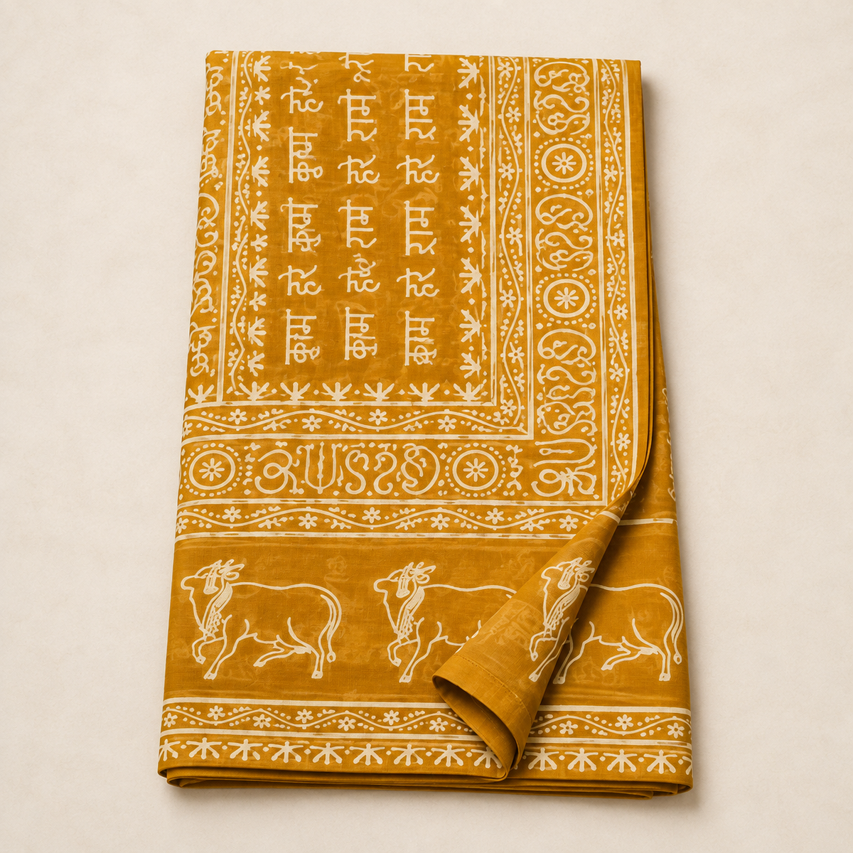 Harinam Cow Print Cotton Chadar | Assorted Colors