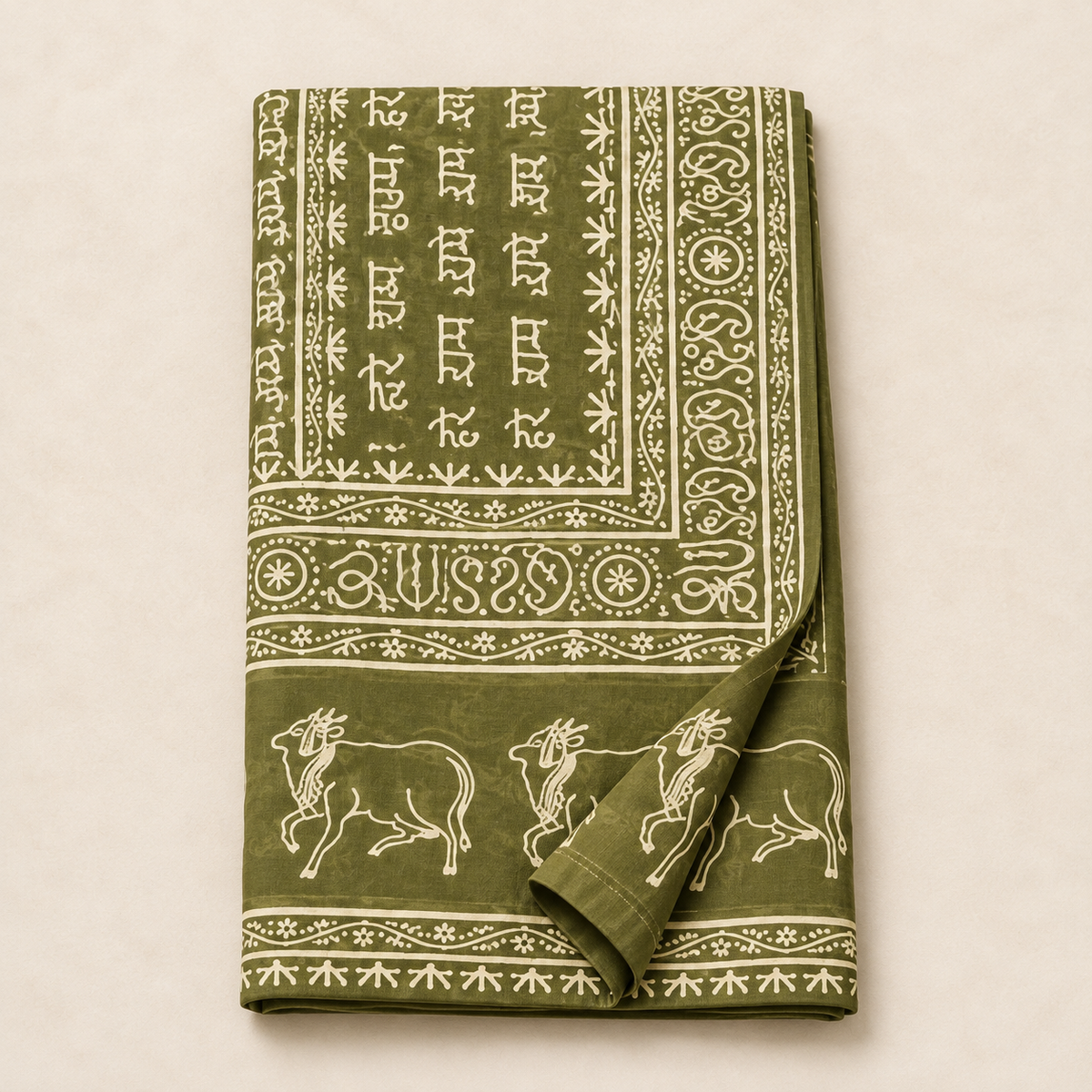 Harinam Cow Print Cotton Chadar | Assorted Colors
