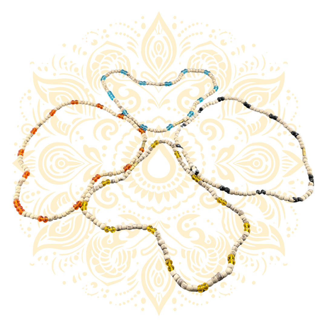 Tulasi Necklace w/ Decorative Stone Beads | 5 Colors