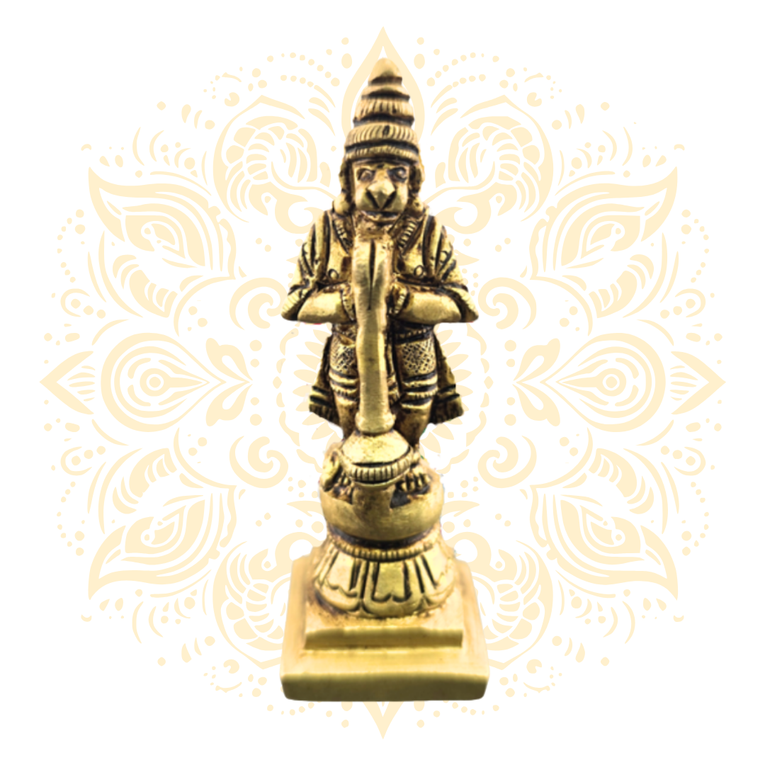 Brass Small Lord Hanuman Murti 3" - Matchless Gifts