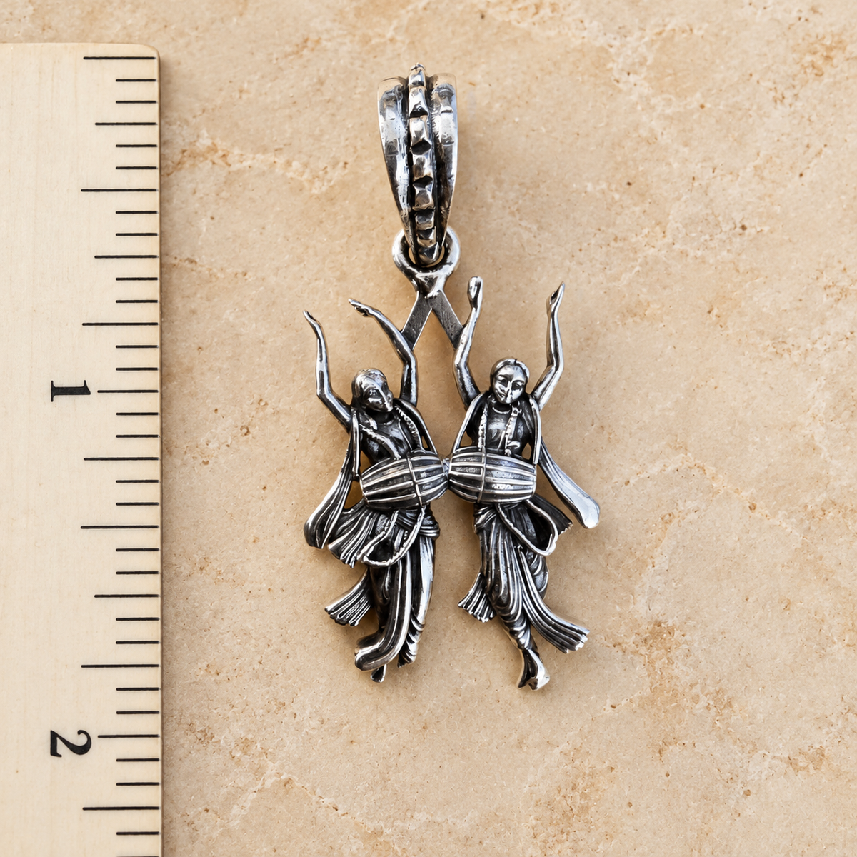 925 Sterling Silver Sri Gaura Nitai Pendant
