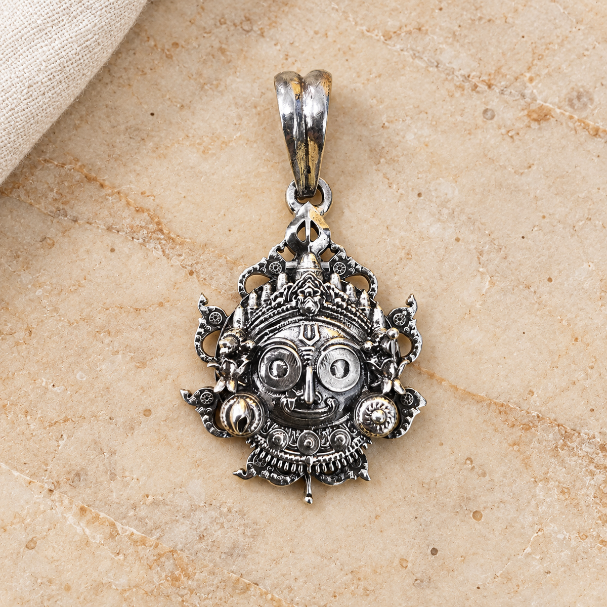 925 Sterling Silver Lord Jagannath Pendant